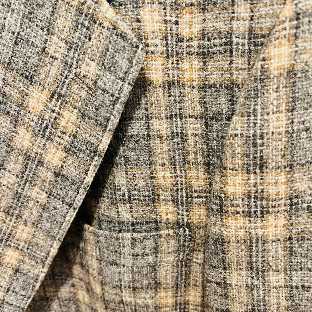 Vintage Daks London New York 42 R Blazer Jacket Plaid Sports Coat Lined